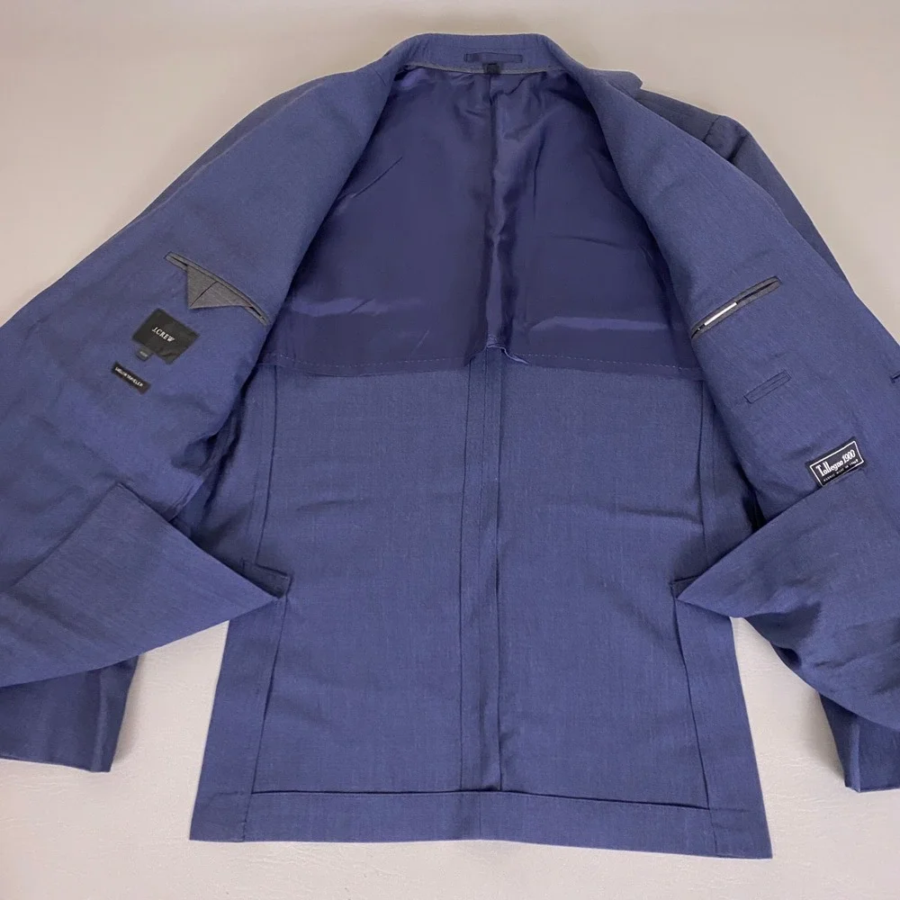 J.Crew Ludlow Traveler Blazer Men's Size 40S Navy Blue 100% Wool *Flaw*